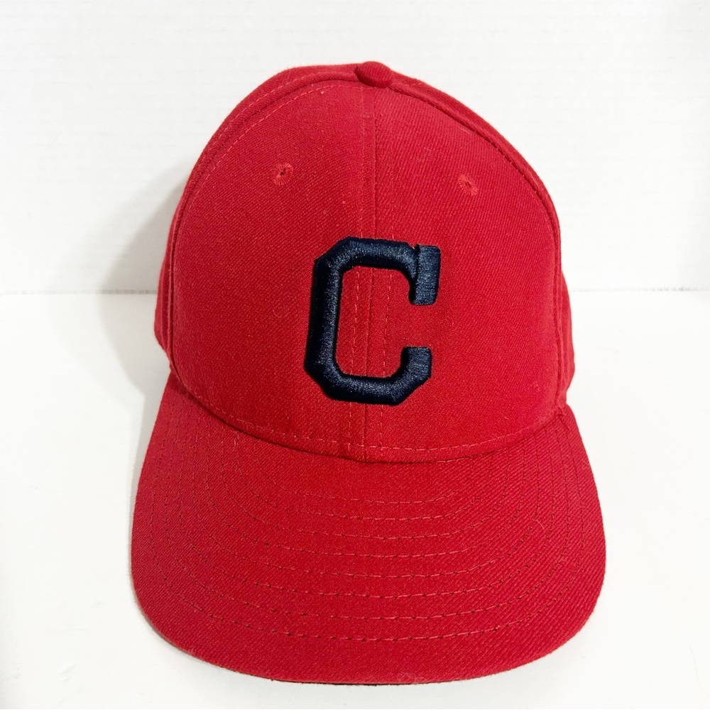 New Era 59Fifty Hat MLB Cleveland Indians Guardians 7 3/4 Fitted Baseball Cap🔴⚫️